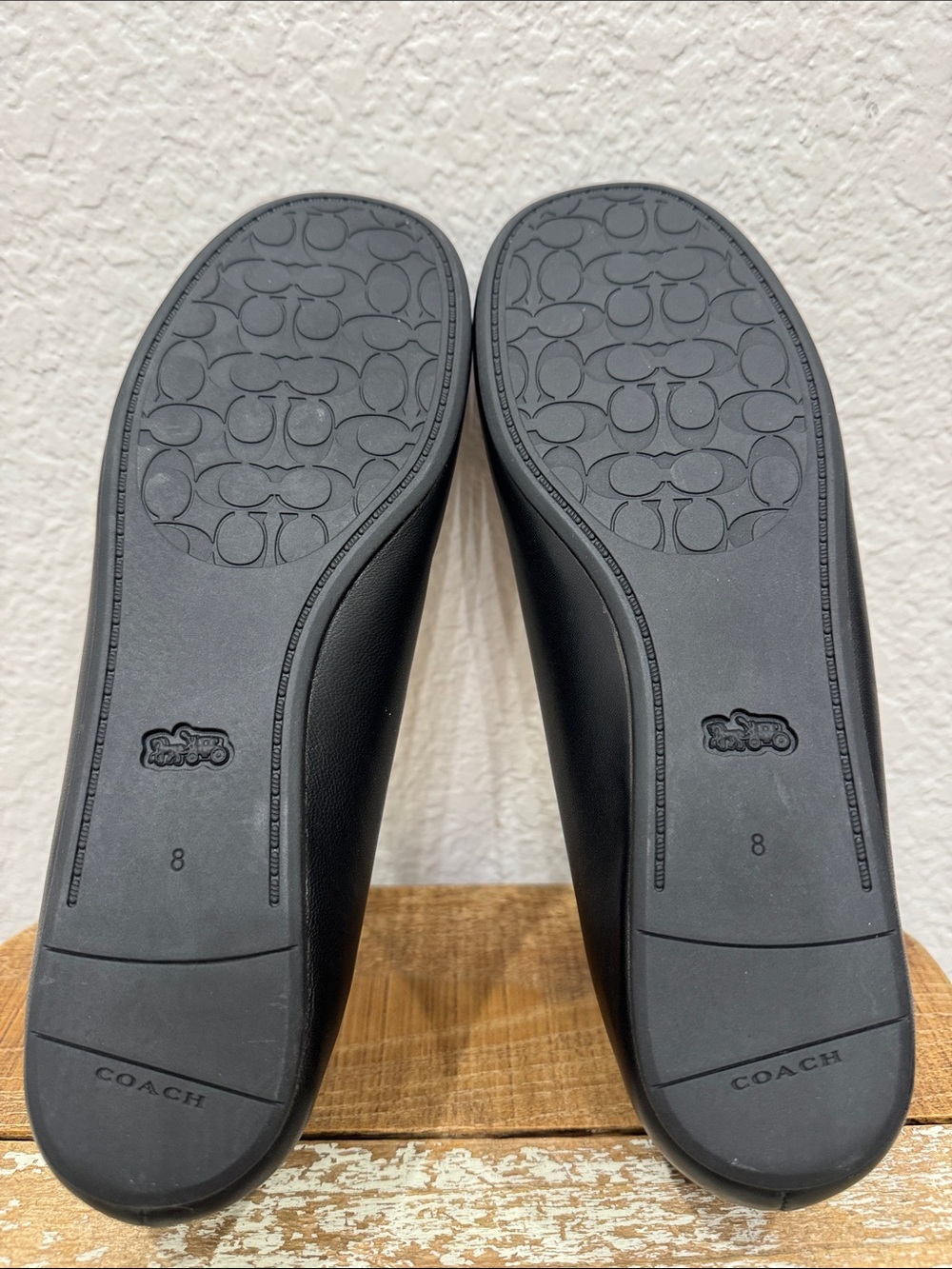 Coach Houston Black Leather Ballet Flats Size 8.5 NEW - Picture 8 of 9
